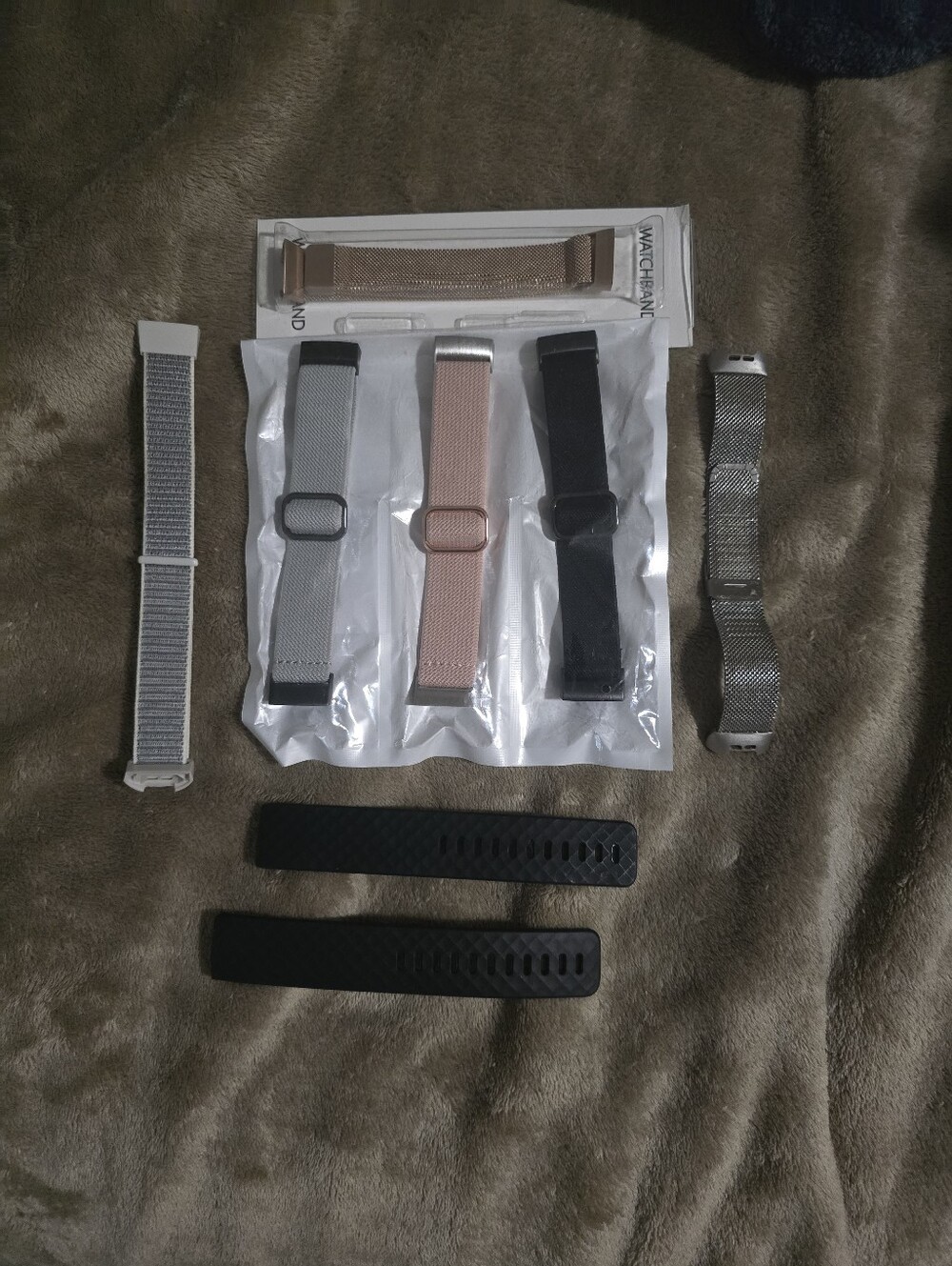 Assorted Men’s Watch Bands - Black, Silver, Rose Gold, Gray. For Fitbit / Ge 3